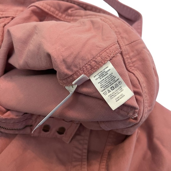 LOFT 10P Pink Belted Wide Leg Cropped Pants High Rise Cotton Blend - Picture 4 of 7